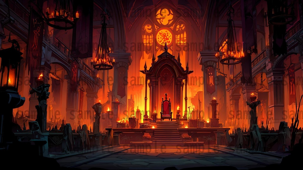 【 164枚】王室・玉座の間 ファンタジー背景イラスト【著作権フリー画像】TRPG/ゲーム素材