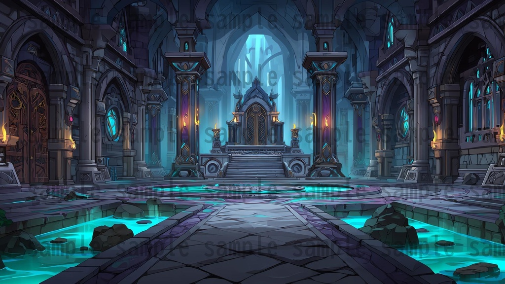 【 164枚】王室・玉座の間 ファンタジー背景イラスト【著作権フリー画像】TRPG/ゲーム素材