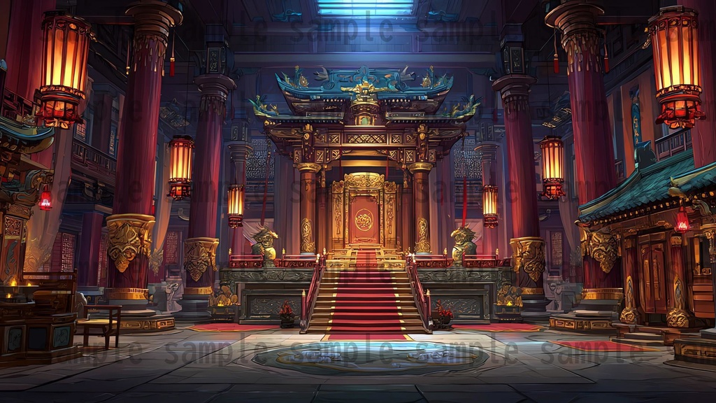 【 164枚】王室・玉座の間 ファンタジー背景イラスト【著作権フリー画像】TRPG/ゲーム素材