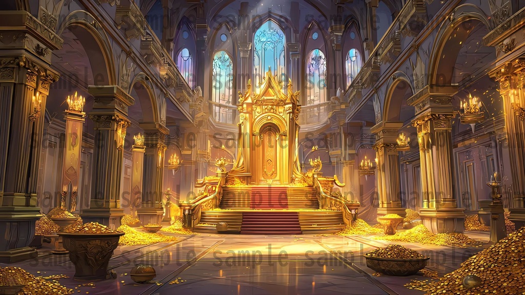 【 164枚】王室・玉座の間 ファンタジー背景イラスト【著作権フリー画像】TRPG/ゲーム素材