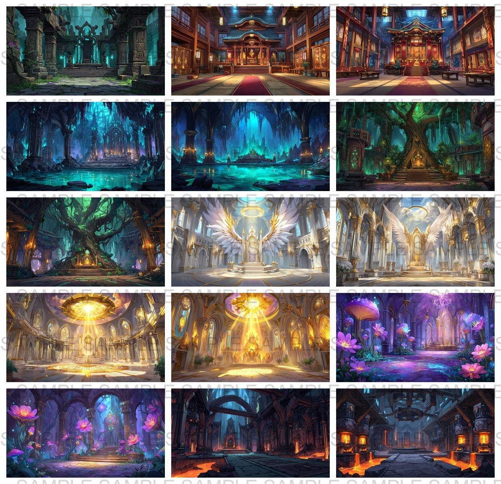 【 164枚】王室・玉座の間 ファンタジー背景イラスト【著作権フリー画像】TRPG/ゲーム素材