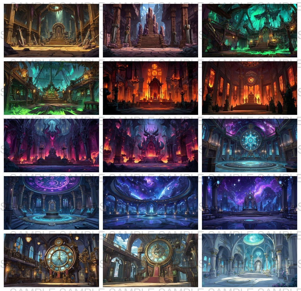 【 164枚】王室・玉座の間 ファンタジー背景イラスト【著作権フリー画像】TRPG/ゲーム素材