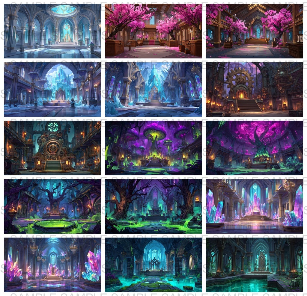 【 164枚】王室・玉座の間 ファンタジー背景イラスト【著作権フリー画像】TRPG/ゲーム素材