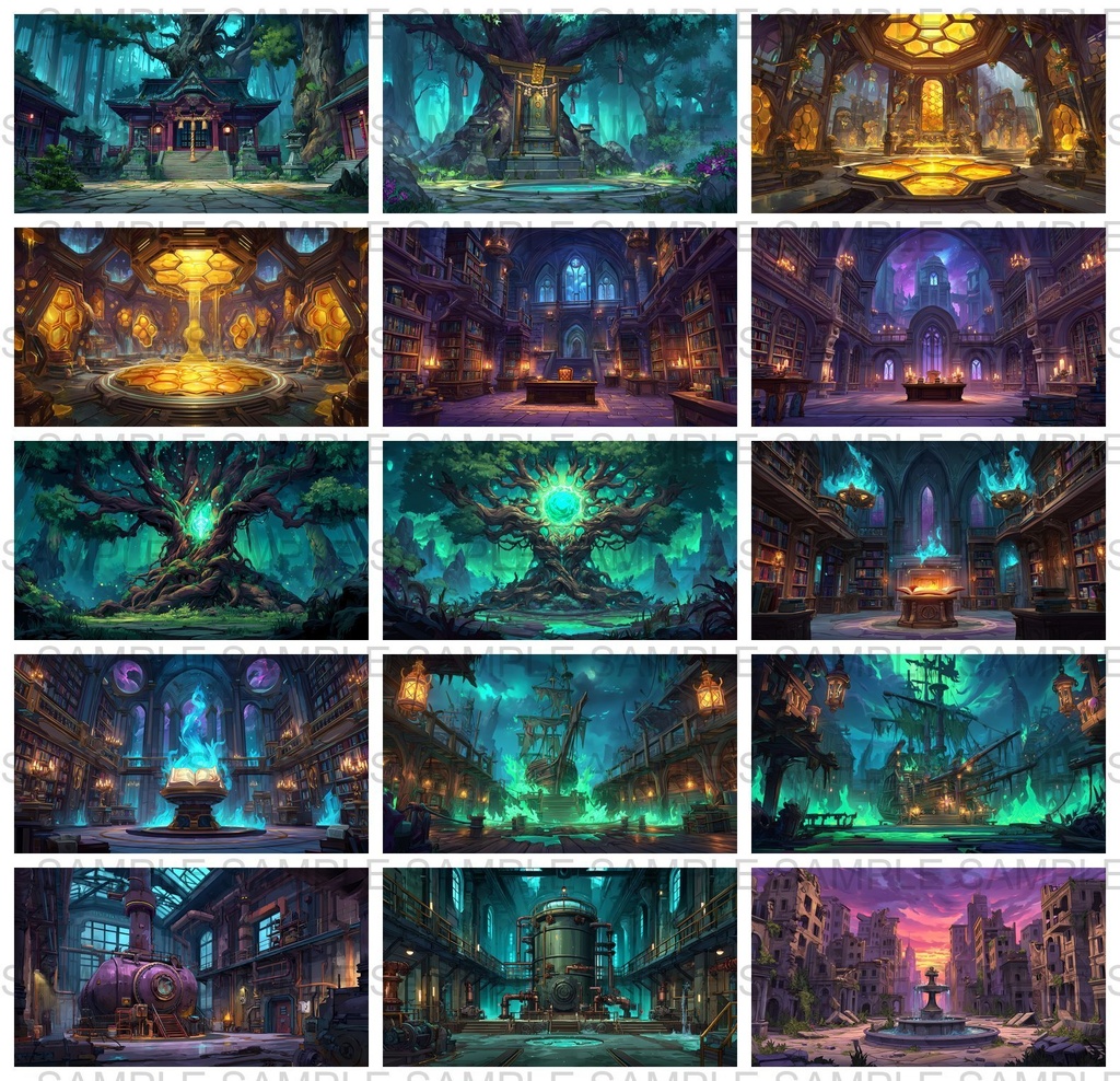 【 168枚】ボス戦・戦闘等のファンタジー背景イラスト【著作権フリー画像】TRPG/ゲーム素材