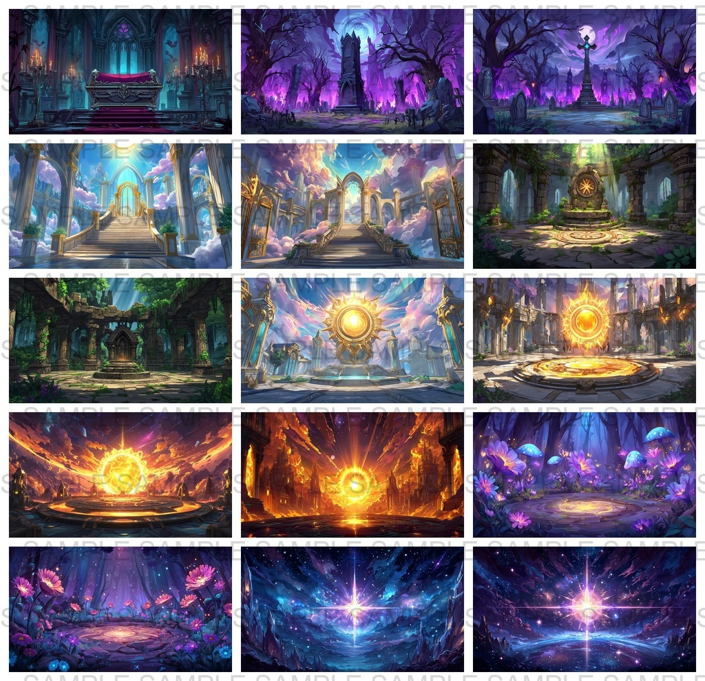 【 168枚】ボス戦・戦闘等のファンタジー背景イラスト【著作権フリー画像】TRPG/ゲーム素材