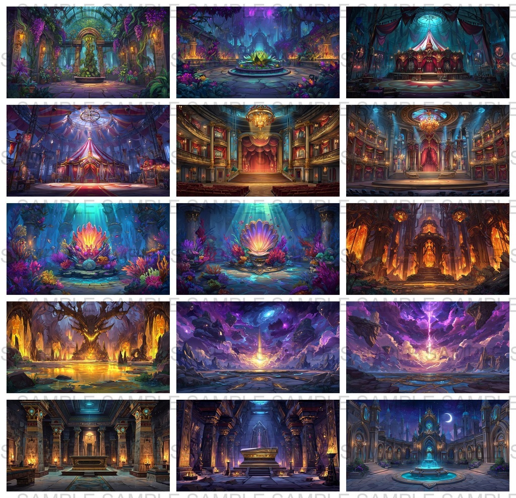 【 168枚】ボス戦・戦闘等のファンタジー背景イラスト【著作権フリー画像】TRPG/ゲーム素材