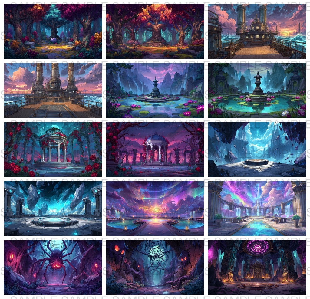 【 168枚】ボス戦・戦闘等のファンタジー背景イラスト【著作権フリー画像】TRPG/ゲーム素材