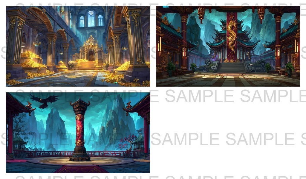 【 168枚】ボス戦・戦闘等のファンタジー背景イラスト【著作権フリー画像】TRPG/ゲーム素材