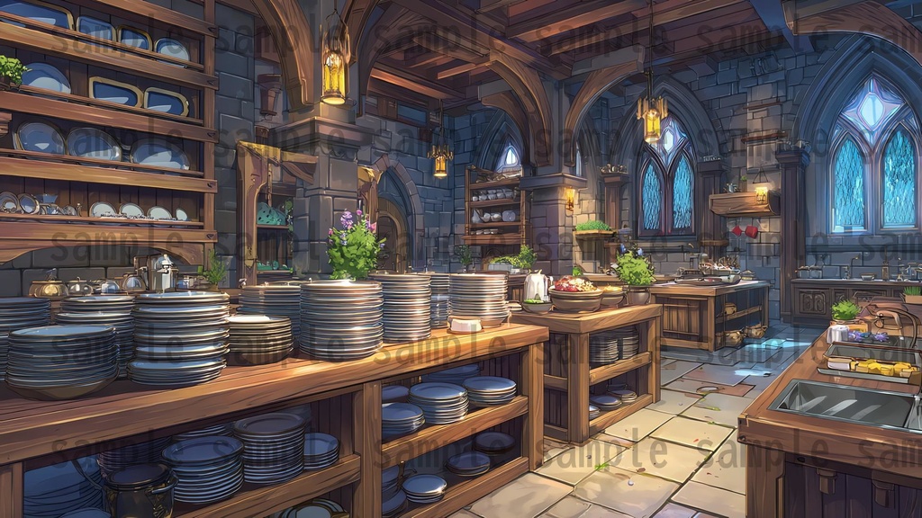 【 300枚】室内・部屋のファンタジー背景イラスト【著作権フリー画像】TRPG/ゲーム素材