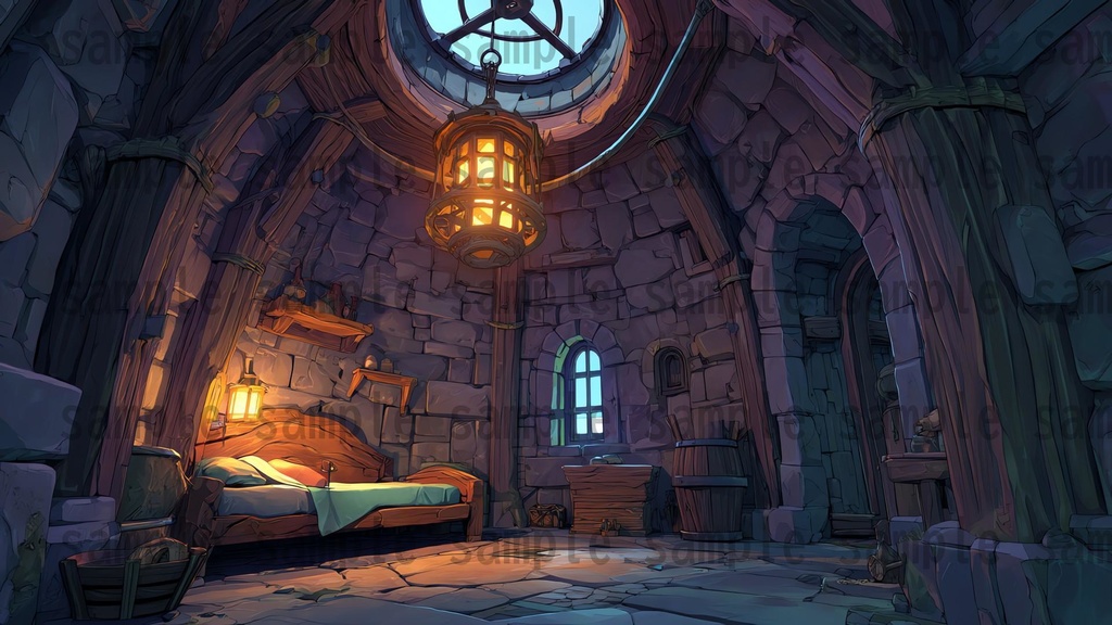 【 300枚】室内・部屋のファンタジー背景イラスト【著作権フリー画像】TRPG/ゲーム素材