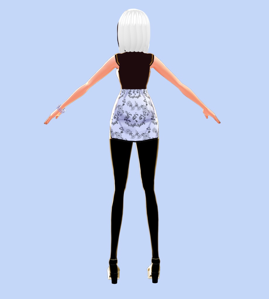 【オリジナル3Dモデル】Vroid Model 01 Dress-A