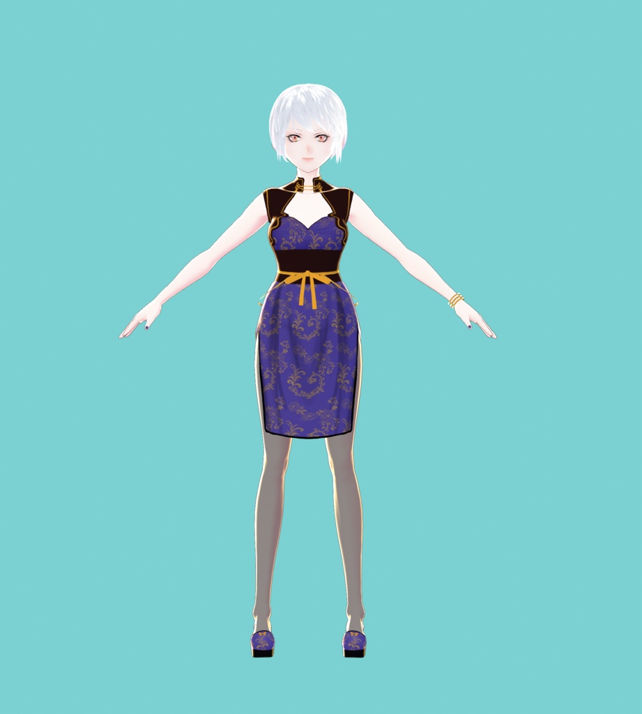 【オリジナル３Dモデル】Vroid Model 03 Dress-A