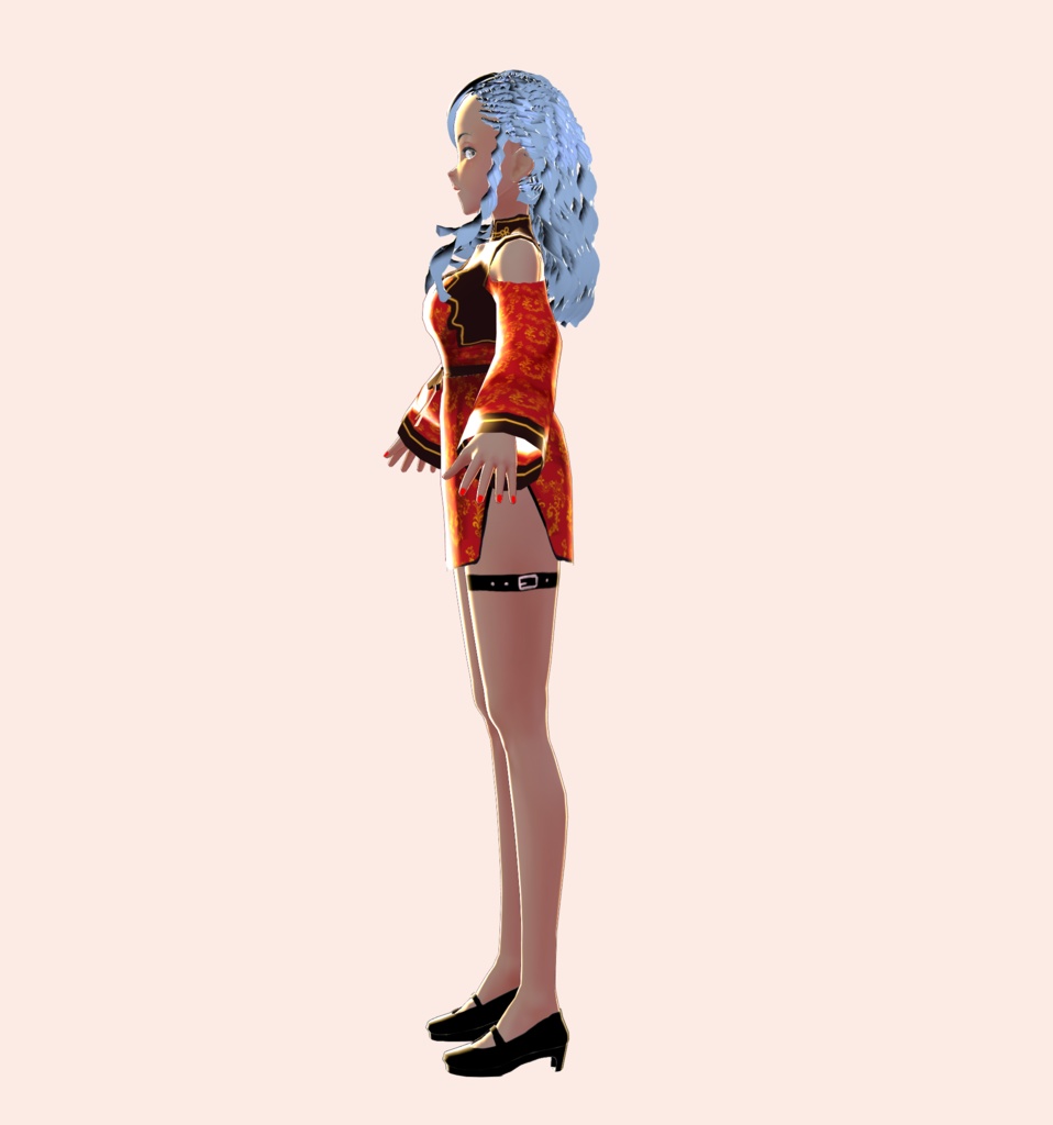 【オリジナル3Dモデル】Vroid Model 02 Dress-A
