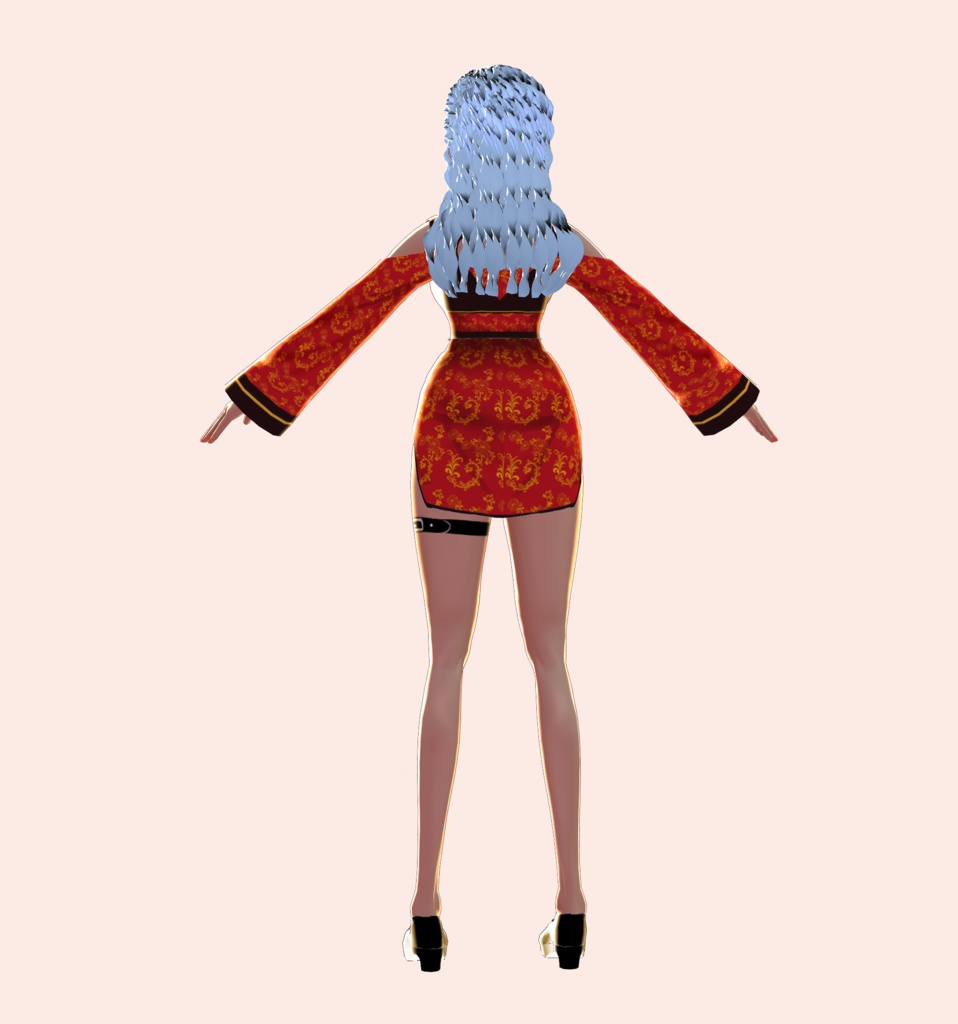 【オリジナル3Dモデル】Vroid Model 02 Dress-A
