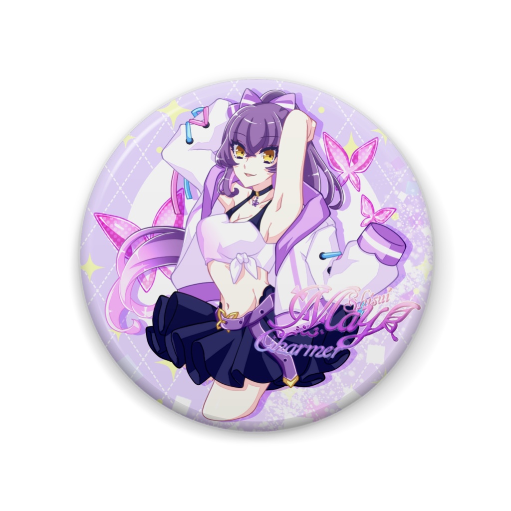 【Charmer 2ndLIVEグッズ】LIVE衣装缶バッチ【ver.紫水愛綾⚜️】