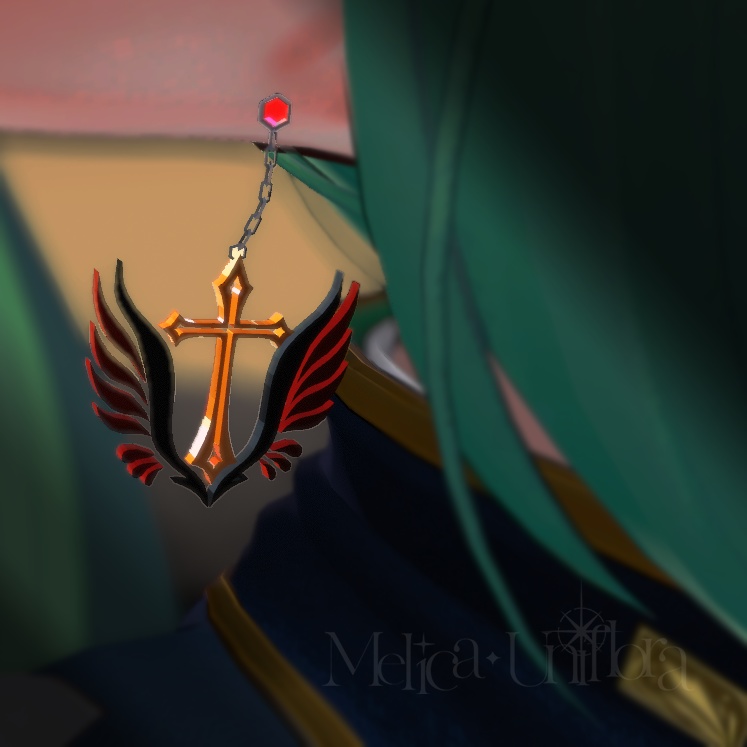[3Dモデル] CrossWing Earring & Pendant