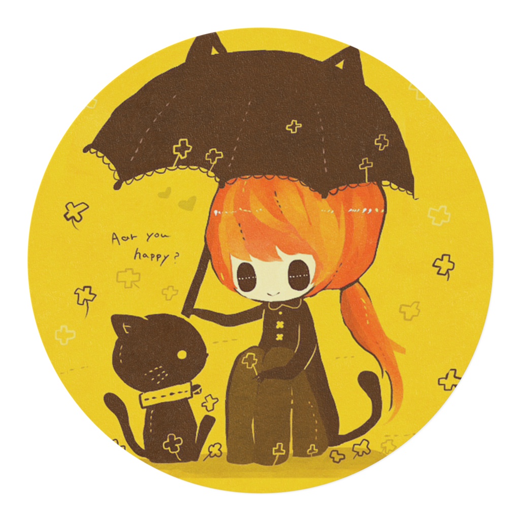 傘と猫。マステ