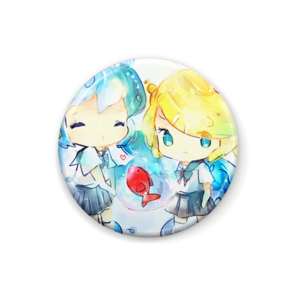 ボトルミクリンの缶バッジ