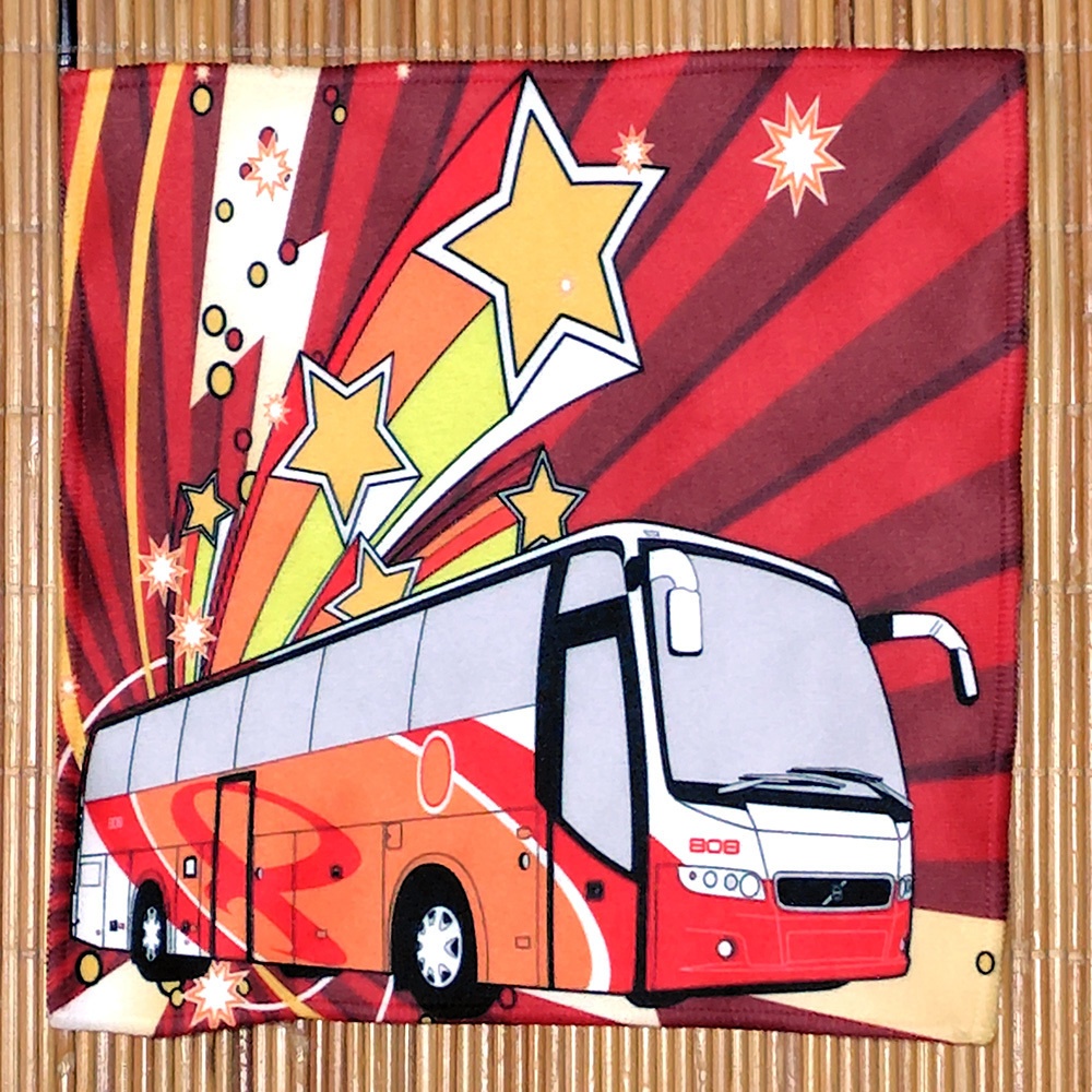 CRAZYBUSパッケージ風ハンドタオル