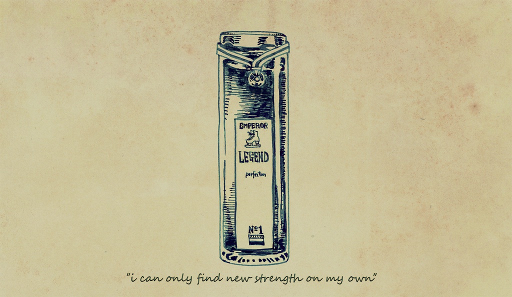 His label(2つのLイメージポーチ)