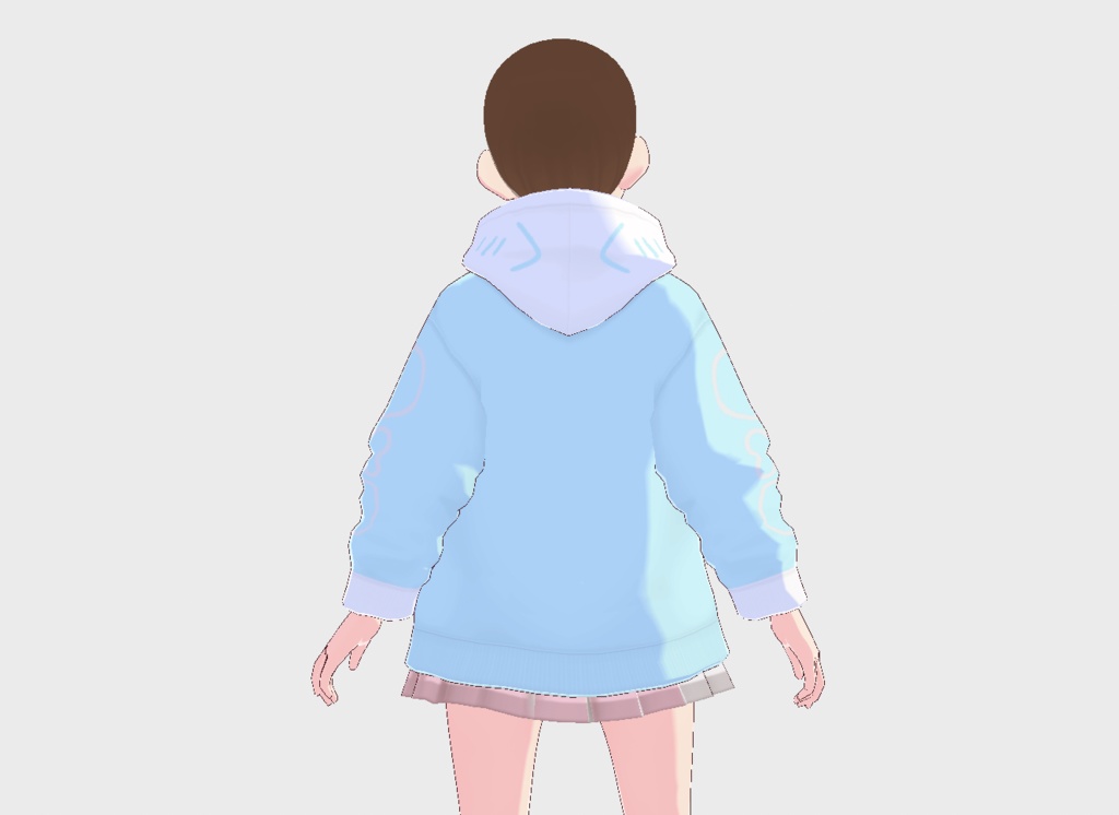 Light Blue Kawaii Hoodie