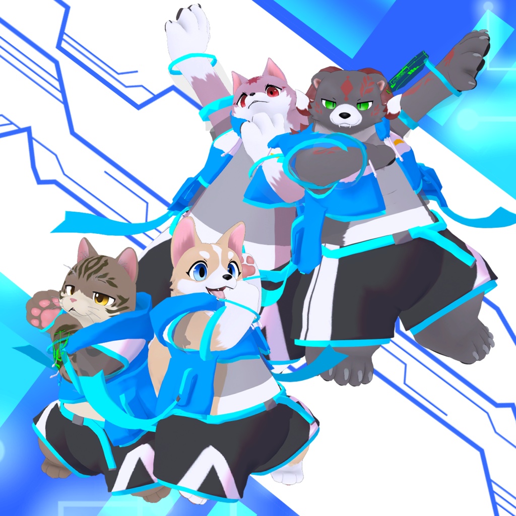 複数アバター対応衣装「Summer Cyber」