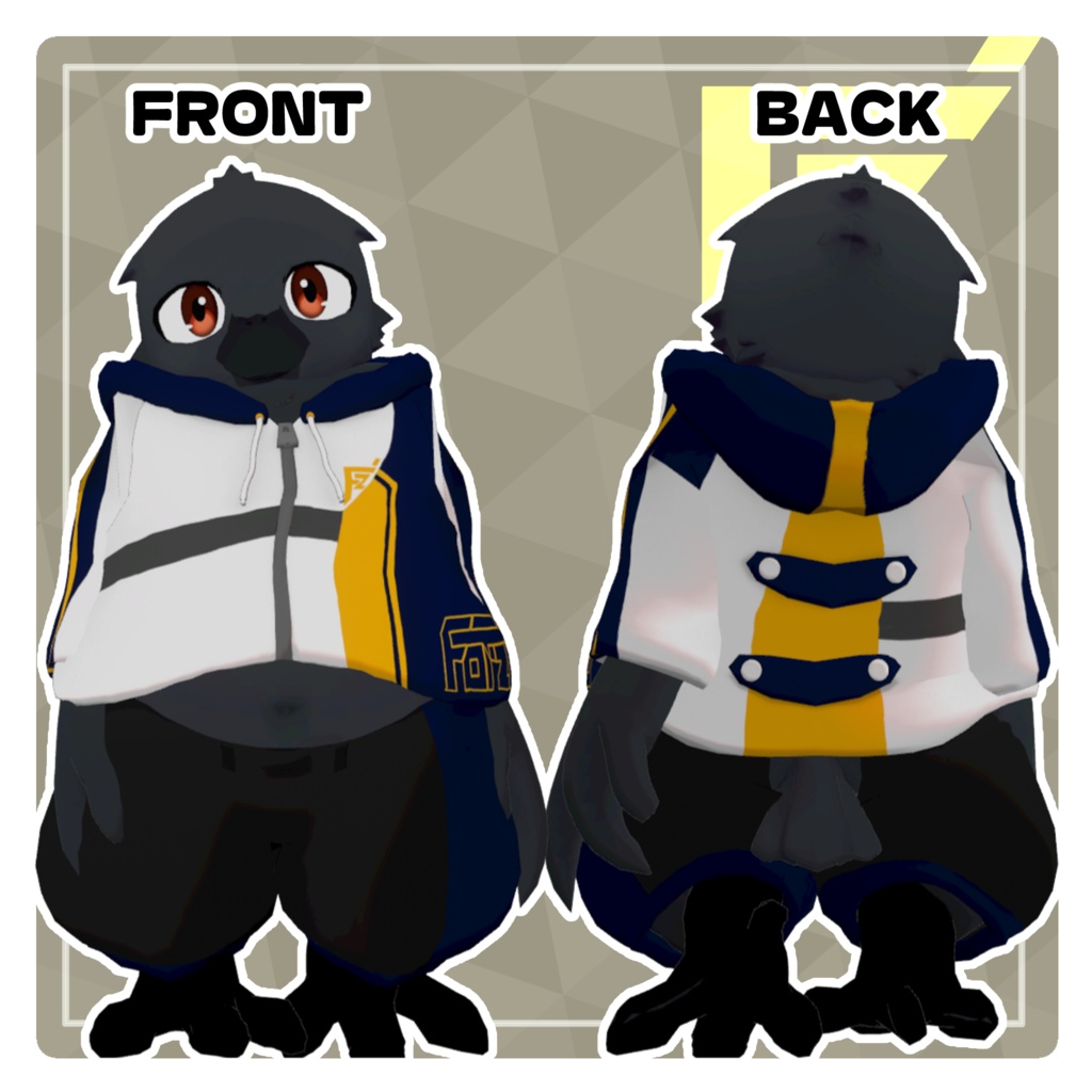 フォルツァ(Forza)【VRChat想定3Dモデル】