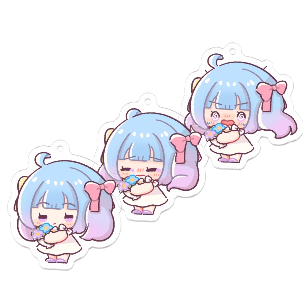 かわいいブーケのアクリルキーホルダー💐