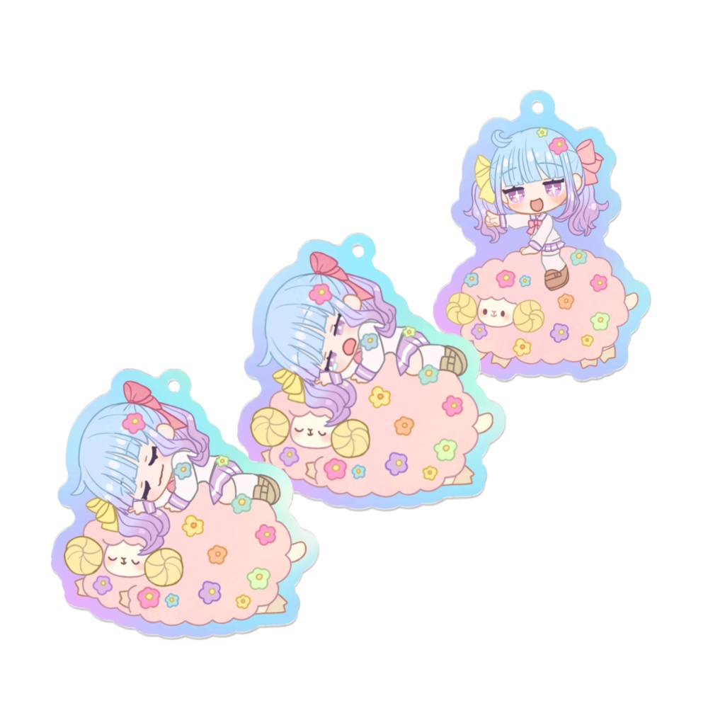 ひつじといっしょ!!オーロラアクリルキーホルダー(ボールチェーン)