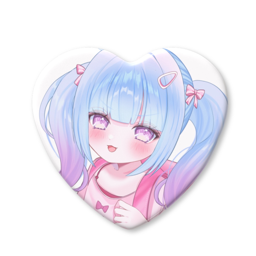 ぴかぴか姿のハート缶バッジ📛