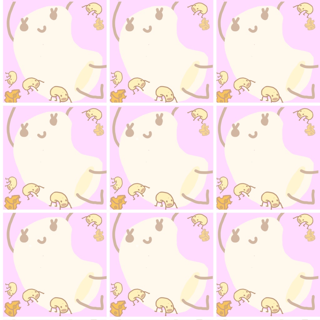 バク転マカロニ　メッセージカード②デジタルペーパー