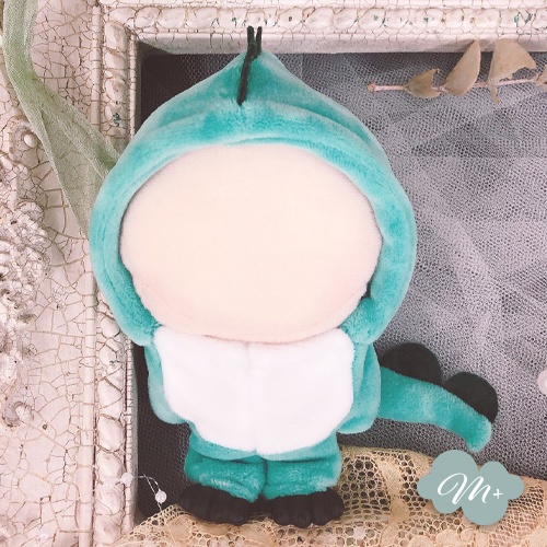 10cmぬいぐるみ用 青緑/薄青緑 丸棘ドラゴン着ぐるみ