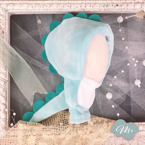 10cmぬいぐるみ用 青緑/薄青緑 丸棘ドラゴン着ぐるみ