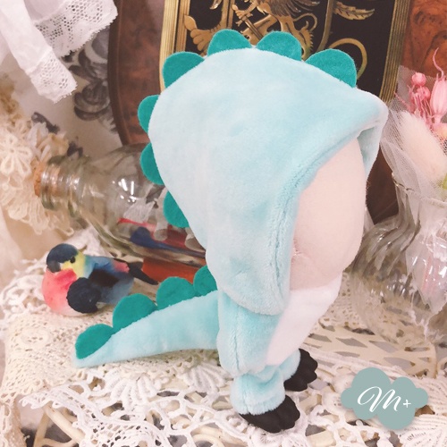 10cmぬいぐるみ用 青緑/薄青緑 丸棘ドラゴン着ぐるみ