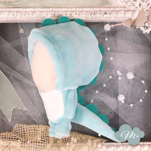 10cmぬいぐるみ用 青緑/薄青緑 丸棘ドラゴン着ぐるみ