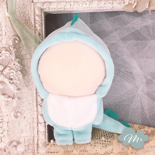 10cmぬいぐるみ用 青緑/薄青緑 丸棘ドラゴン着ぐるみ