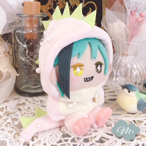 10cmぬいぐるみ用 マカロンピンク苺 ドラゴン着ぐるみ