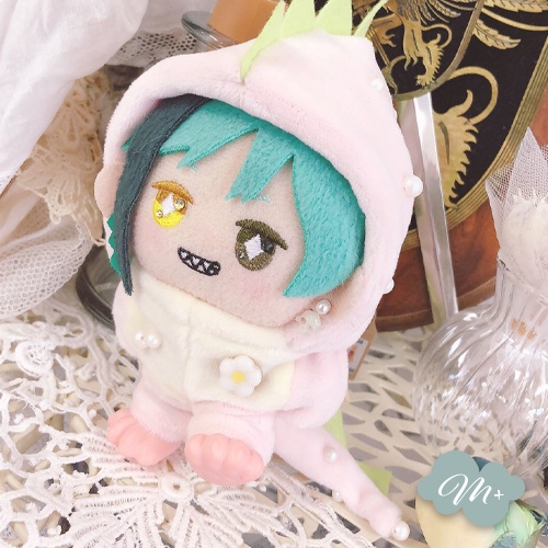 10cmぬいぐるみ用 マカロンピンク苺 ドラゴン着ぐるみ