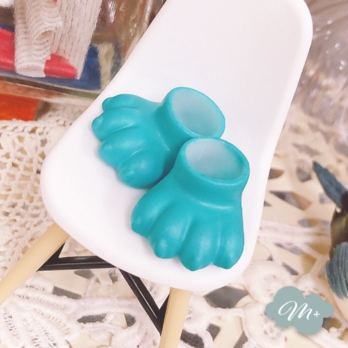 10cmぬいぐるみ用 カイジュウ足(靴) コーラルブルー