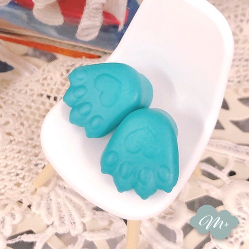 10cmぬいぐるみ用 カイジュウ足(靴) コーラルブルー