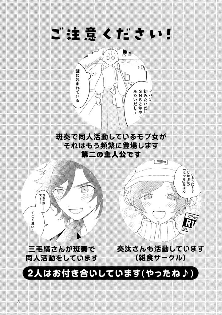 モブ女+斑奏の同人活動本✴︎3/17ブリデ発行