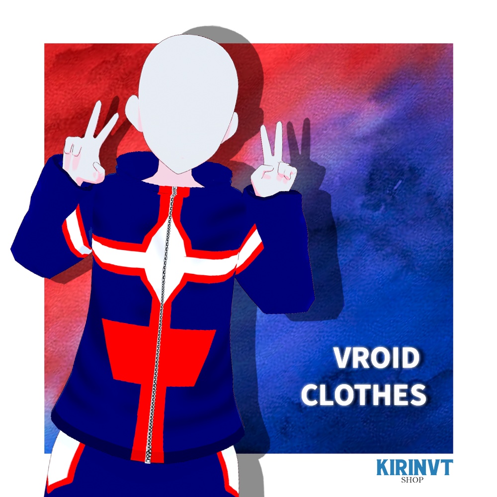 💪✨ VROID 平和のシンボルにインスパイアされたヒーローのコスチューム VROID Peace Symbol Uniform 💪✨