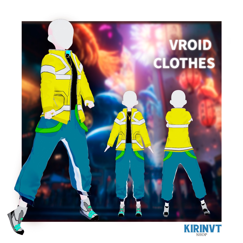 ✨VROID 未来の反逆者の制服!⚡✨ VROID Futuristic Rebel Uniform ⚡✨