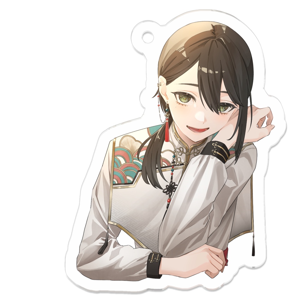 雛殻アクリルキーホルダー（舌ピ）