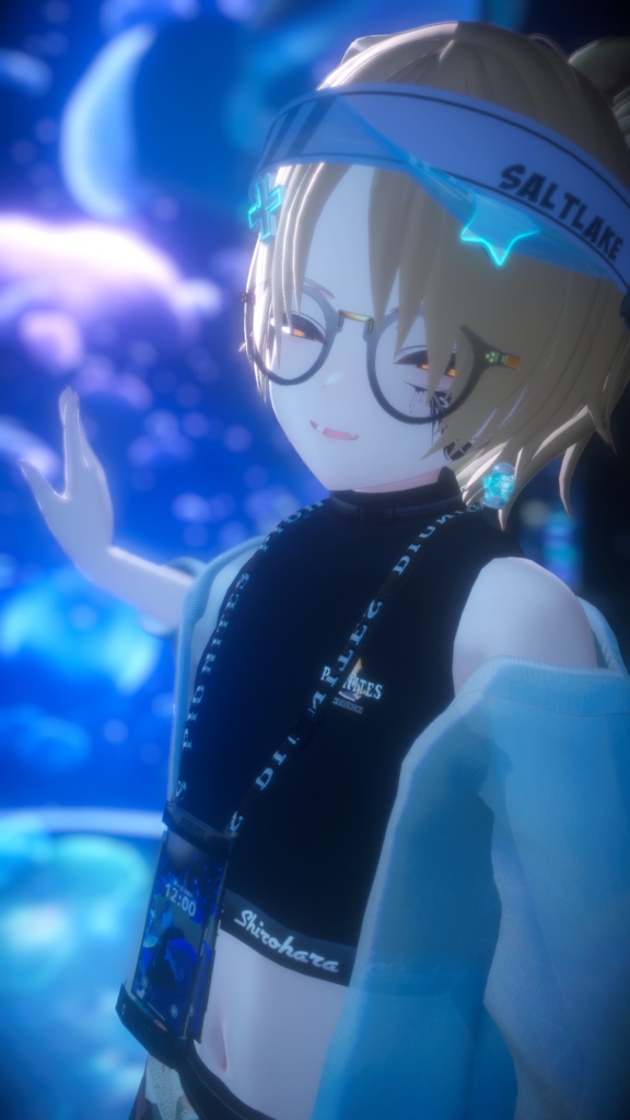 【アニメーション付き】揺れる水面の鳥籠ピアス【8アバター調整済み!】