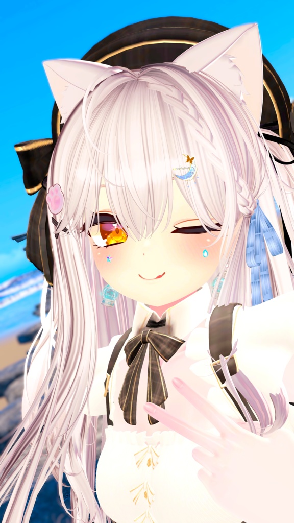 【アニメーション付き】揺れる水面の鳥籠ピアス【8アバター調整済み!】