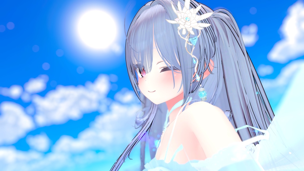 【アニメーション付き】揺れる水面の鳥籠ピアス【8アバター調整済み!】