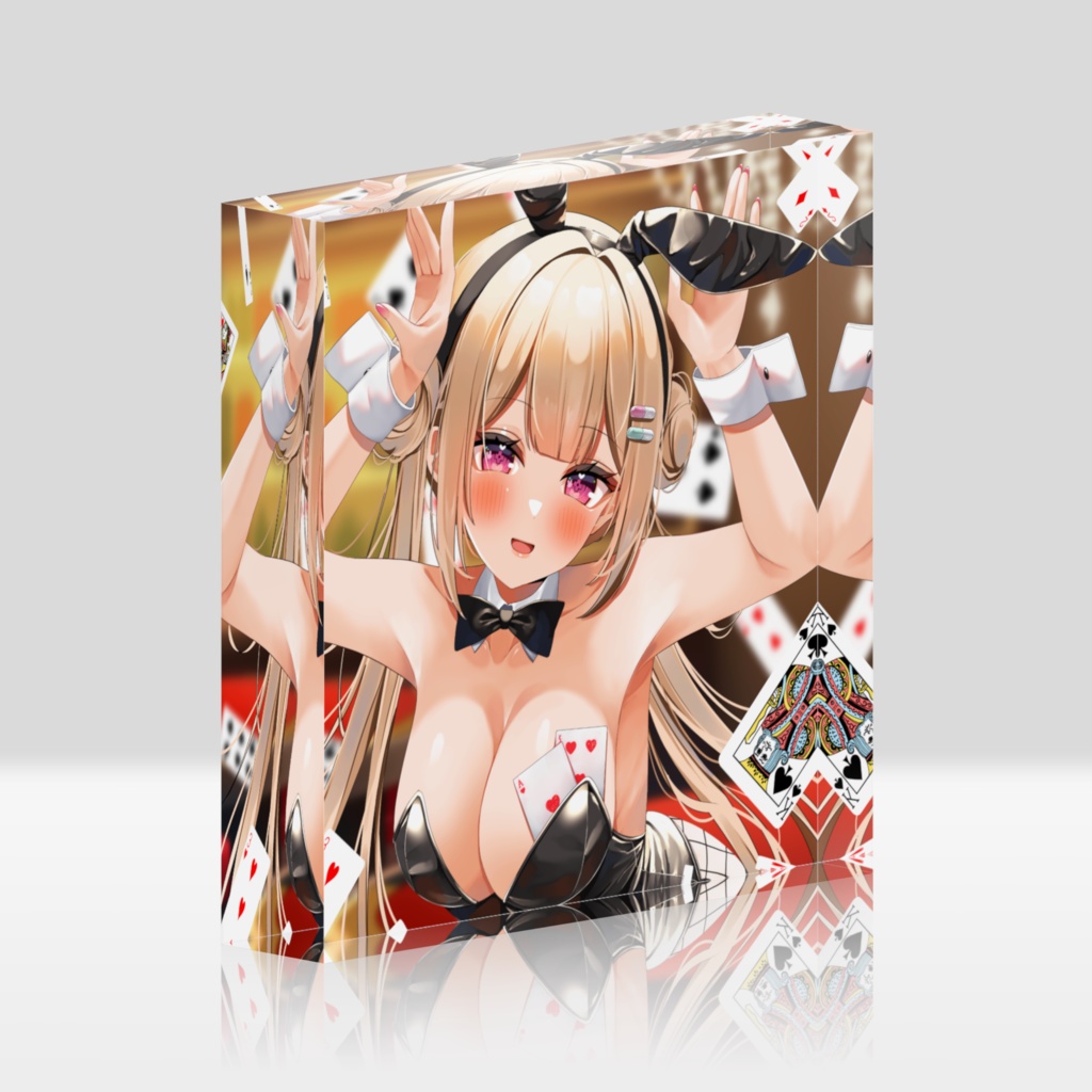 黒バニーアクリルブロック(正方形)👯‍♀️🩷