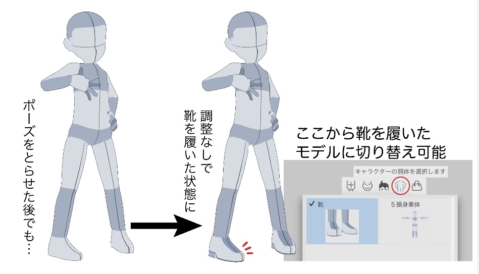 【クリスタ3D素材】5頭身素体