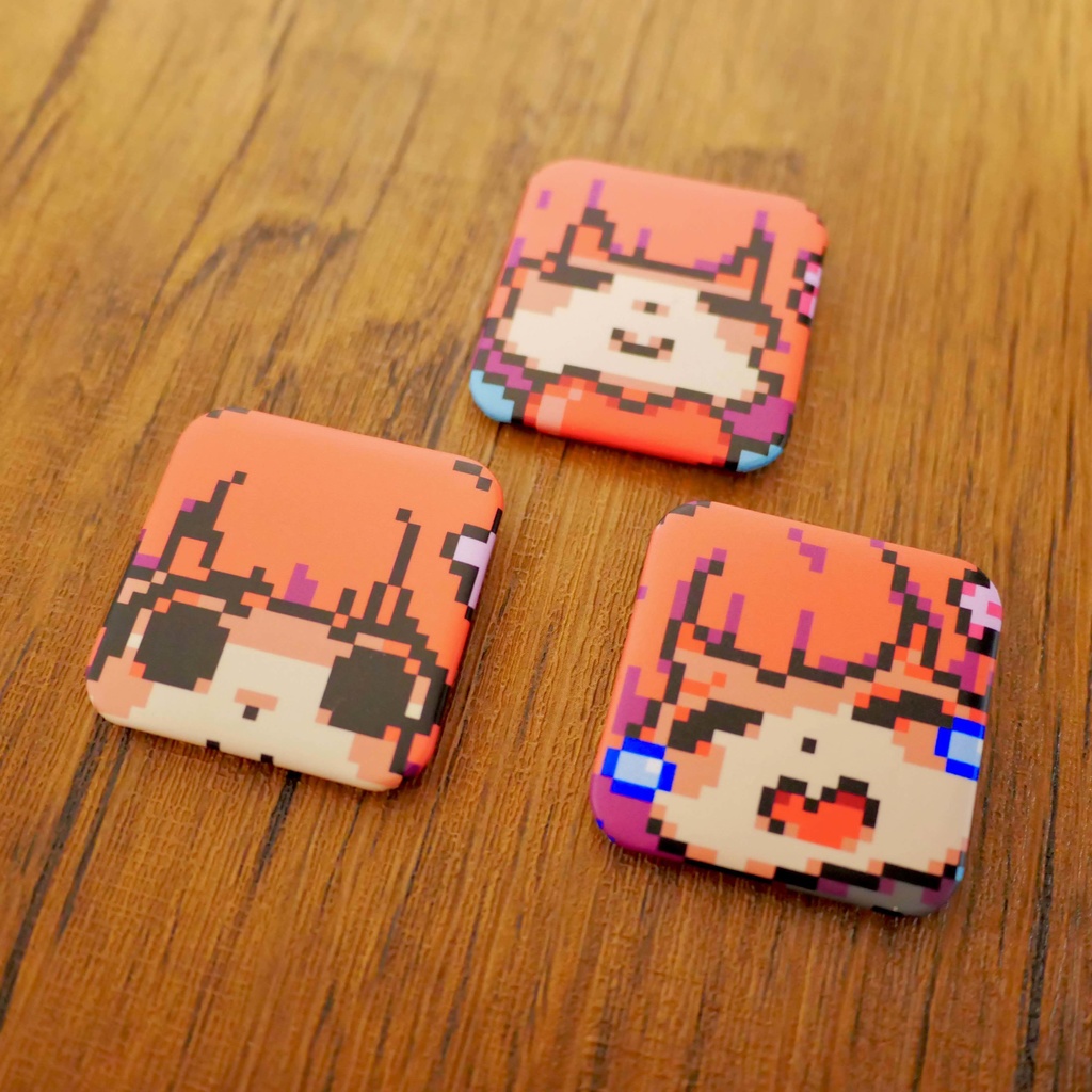 エガキちゃんドット缶バッジ